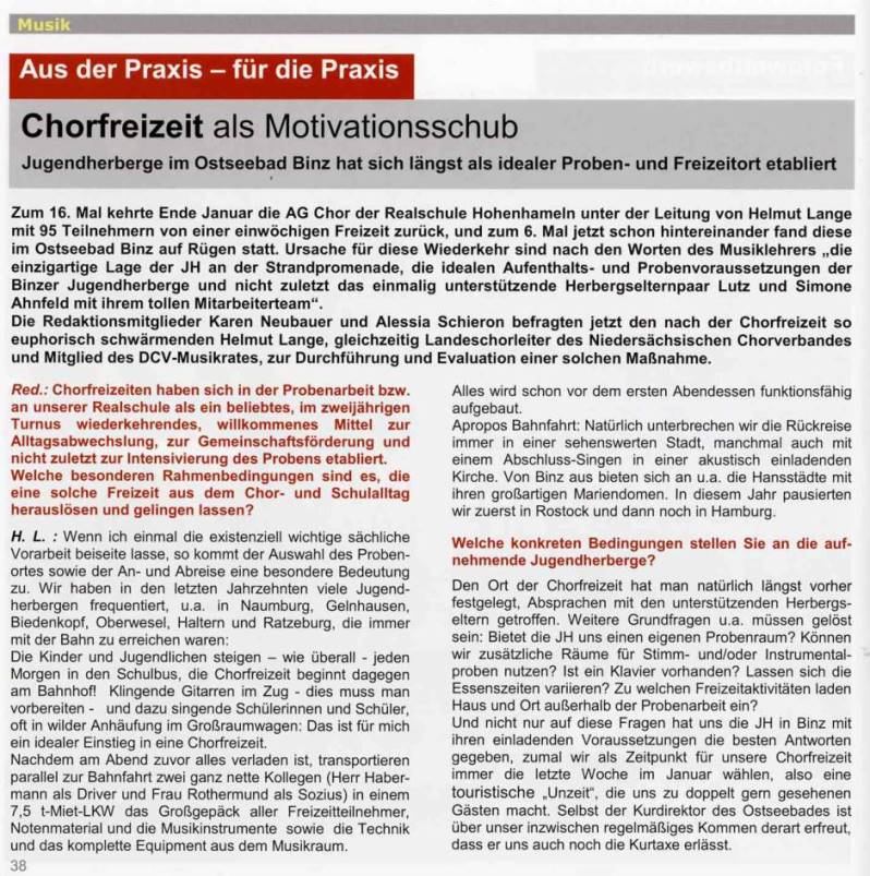 Binz 2010 - Chorfreizeit 01